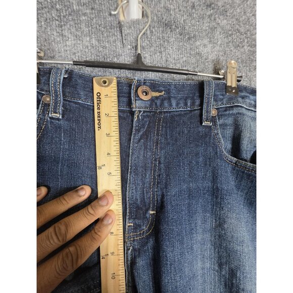 Ariat M7 Legacy Jeans Mens 36x30 Blue Slim Fit Straight Leg Distressed Denim - Picture 3 of 11